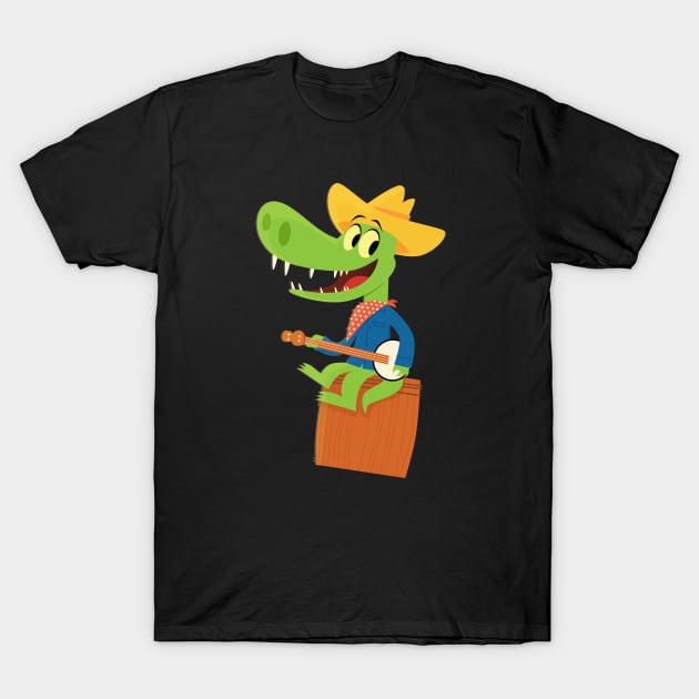 Splash Mountain Gator - Time to be moving along... T-Shirt by Fall Down Tree